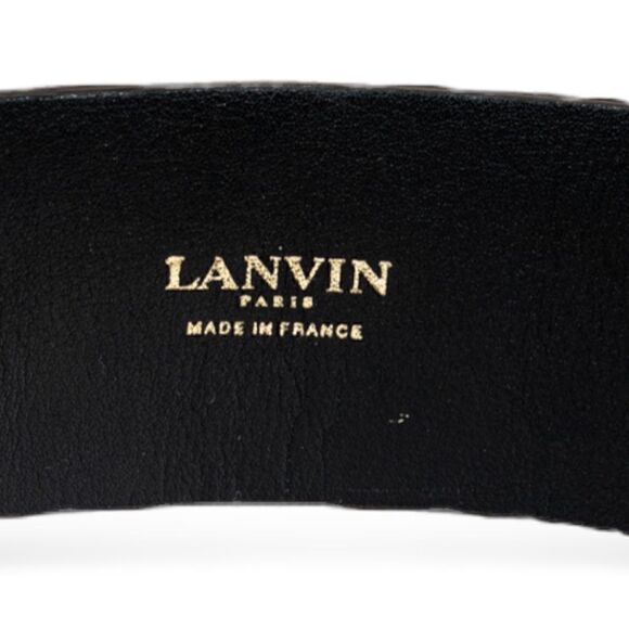 LANVIN Calf Hair Waist Belt with Antique Gold and Crystal Buckle |Size: Small| main image 10